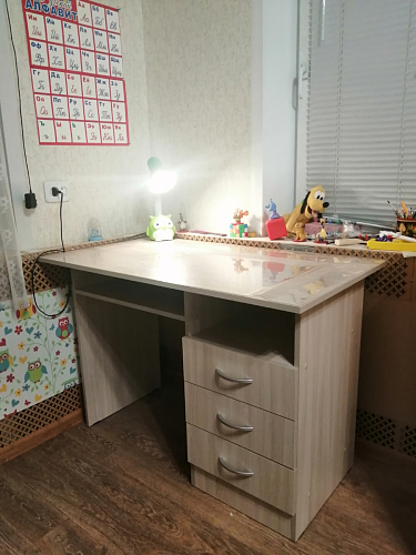 Стол письменный Бриз МДФ волна лайм / ясень светлый фото покупателя 193