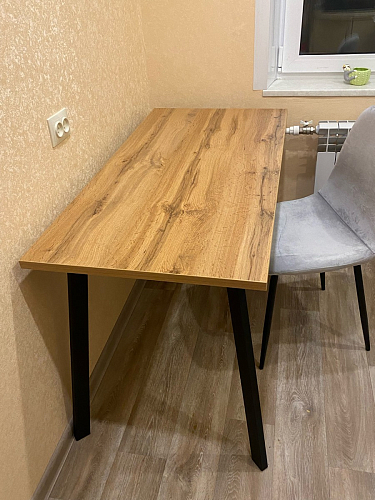 Стол Тринити Лофт 120 32 мм дуб галифакс табако / черный матовый фото покупателя 713