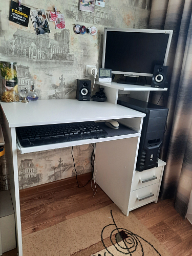 Компьютерный стол Джаз-24 левый дуб сонома фото покупателя 78