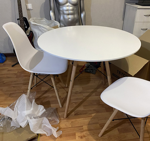 Стул Cindy Eames mod. 001 white / natural фото покупателя 18