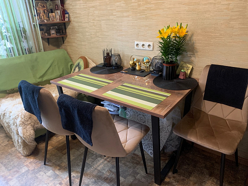 Деревянный стол Лота Лофт 120х75 белый матовый / дуб крафт золотой фото покупателя 687