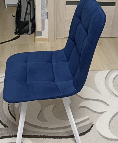 Стул на металлокаркасе Чилли синий / белый фото покупателя 968