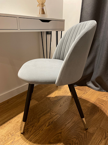 Стул на металлокаркасе Gabi 1 light purple / black / gold фото покупателя 145