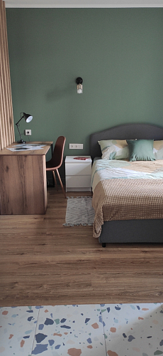 Письменный стол Битти Лофт 116х60х75 дуб вотан / белый матовый фото покупателя 3