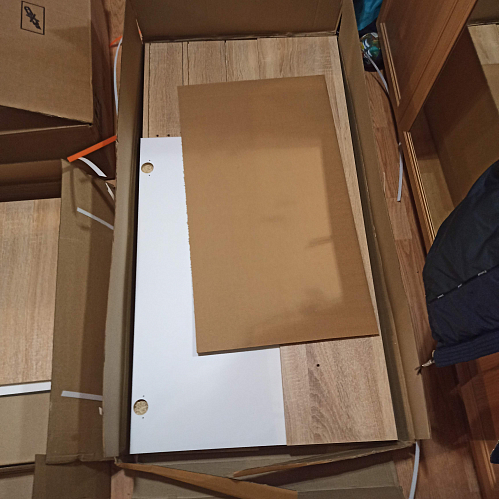 Стол компьютерный КСТ-16 бетон / белый фото покупателя 142