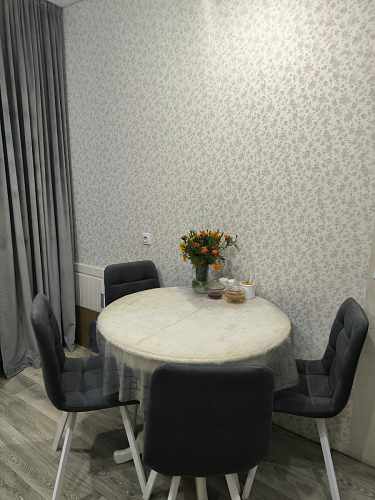 Стул на металлокаркасе Чилли синяя ткань / белый фото покупателя 384