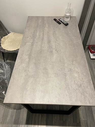 Деревянный стол Лота Лофт 120х75 белый матовый / дуб крафт золотой фото покупателя 885