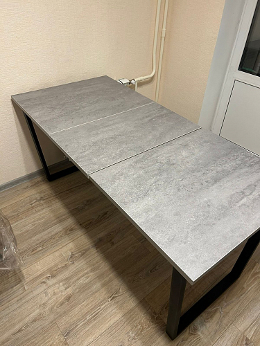 Деревянный стол Лота Лофт 140х80 черный матовый / бетон светлый фото покупателя 901