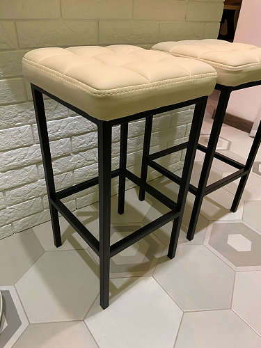 Барный стул Лофт ткань канди грей / черный матовый фото покупателя 51