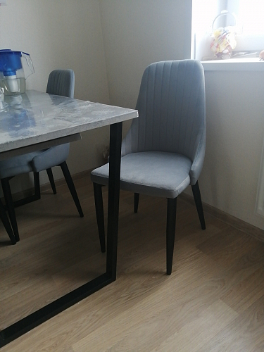 Стул на металлокаркасе Kora light purple / black фото покупателя 407