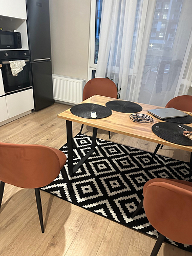 Деревянный стол Лота Лофт 120х75 белый матовый / дуб крафт золотой фото покупателя 507