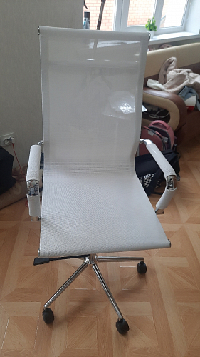 Компьютерное кресло Reus черная сетка / хром фото покупателя 50