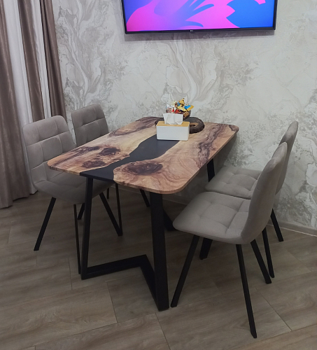 Стул на металлокаркасе Чилли бирюзовый / черный фото покупателя 910