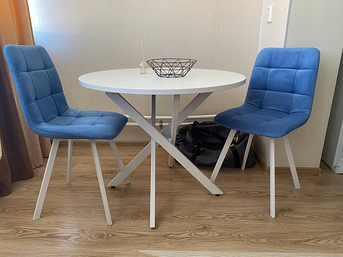 Стул на металлокаркасе Чилли К черный / зеленый фото покупателя 209