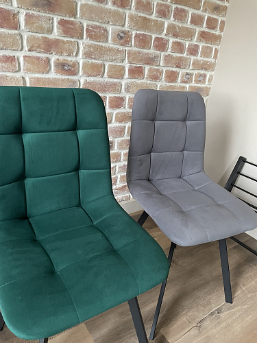 Стул на металлокаркасе Чилли К темно-серый (velutto 32) / черный фото покупателя 674