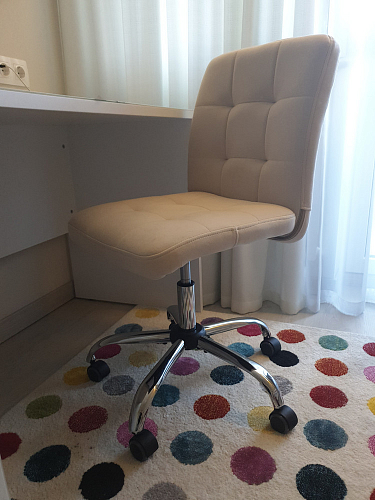 Компьютерное кресло Fiesta флок молочный 4 фото покупателя 12