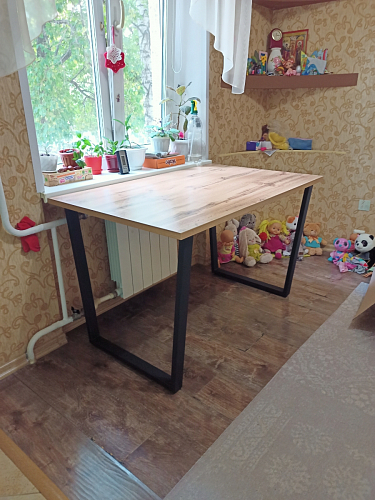 Стол Лота Лофт 120 25 мм дуб делано темный / черный матовый фото покупателя 917