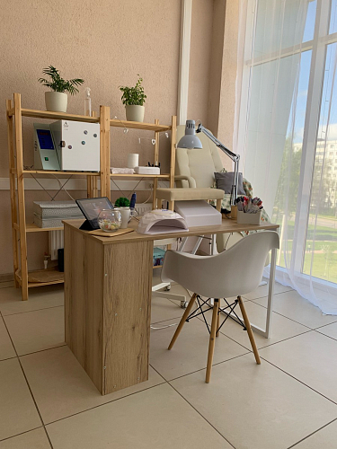 Письменный стол Фред Лофт дуб делано светлый / белый матовый фото покупателя 15