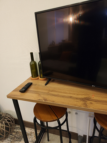 Барная стойка Дилан Лофт 120х40х98 дуб делано темный фото покупателя 100