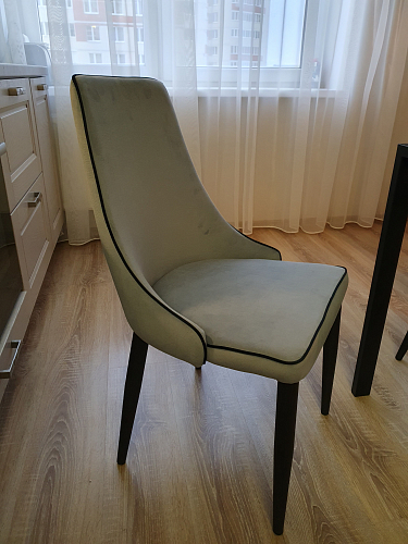 Стул на металлокаркасе Kora 1 light blue / white / black фото покупателя 6