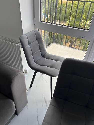 Комплект стульев Чилли 4 шт темно-серый / черный фото покупателя 370