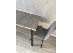 Стол Тринити Лофт 120 32 мм бетон / черный матовый фото покупателя 245