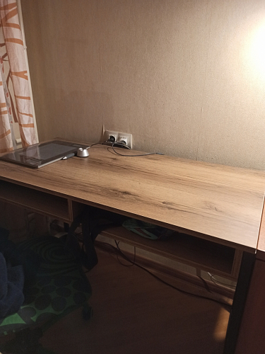 Письменный стол Леон Лофт дуб делано светлый / белый матовый фото покупателя 192