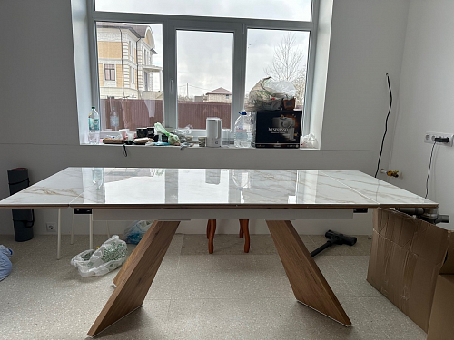 Керамический стол Ливи 140(200)х80х78 carla larkin / дуб монтана фото покупателя 28