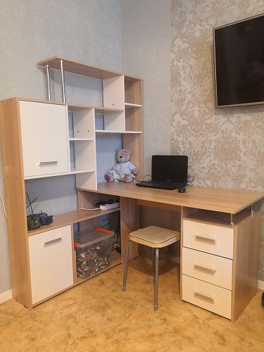 Компьютерный стол КС15 венге / дуб молочный левый фото покупателя 25