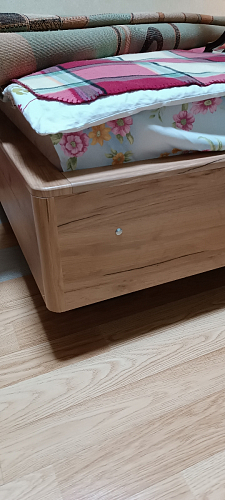 Двуспальная кровать Клауд 160х200 парящая дуб крафт золотой / антрацит фото покупателя 134