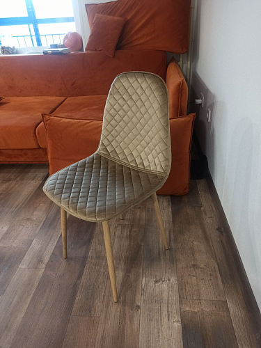 Стул на металлокаркасе Capri dark beige / white фото покупателя 22