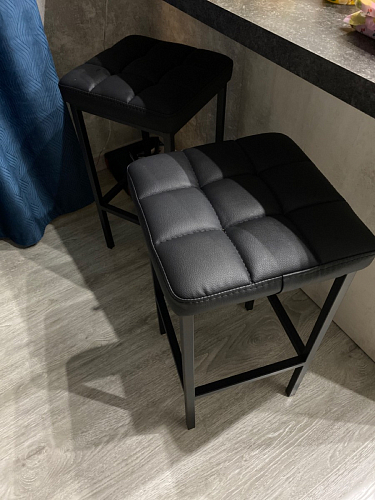 Барный стул Лофт ткань канди грей / черный матовый фото покупателя 105