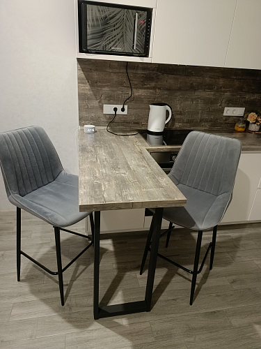 Полубарный стул Вейв темно-серый / черный фото покупателя 1