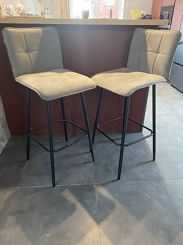 Полубарный стул Bari/Бари серый велюр фото покупателя 6