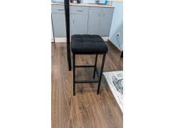 Барный стул Лофт кожзам темно-серый / черный матовый фото покупателя 149