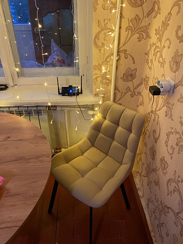 Стул на металлокаркасе Челси бежевый / черный фото покупателя 67