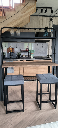 Барный стол Нари 120х50х171 делано / черный матовый фото покупателя 4