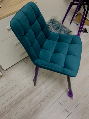 Стул на металлокаркасе Алст velutto 05 / черный фото покупателя 7