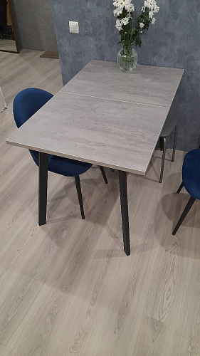 Стол раскладной Колон Лофт 120 32 мм дуб галифакс табако / черный матовый фото покупателя 178