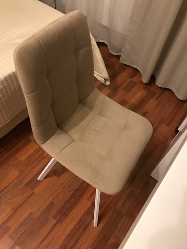 Стул на металлокаркасе Чилли бежевый / белый каркас фото покупателя 832