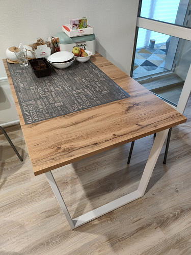 Деревянный стол Лота Лофт 120x75 дуб крафт табачный / черный матовый фото покупателя 529