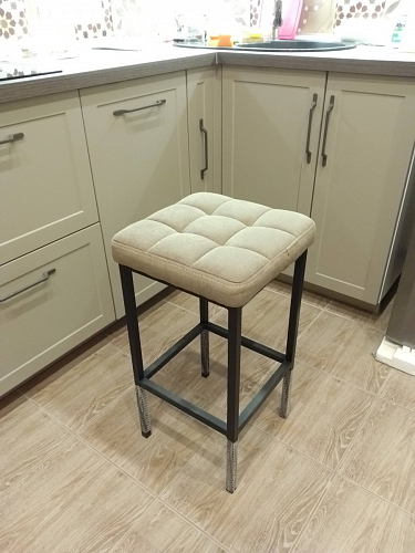 Барный стул Лофт ткань канди грей / черный матовый фото покупателя 132