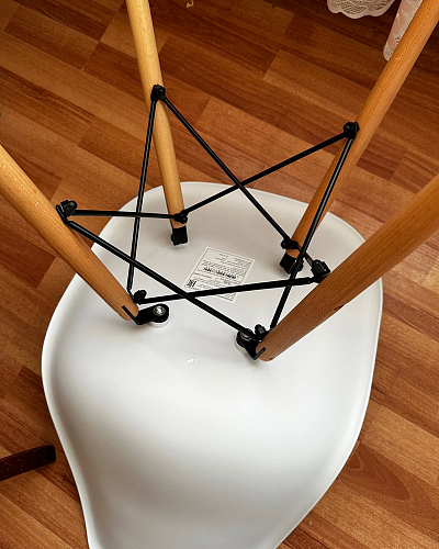 Стул Cindy Eames mod. 001 white / natural фото покупателя 36