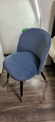 Стул на металлокаркасе Gabi 1 light blue / black / gold фото покупателя 927