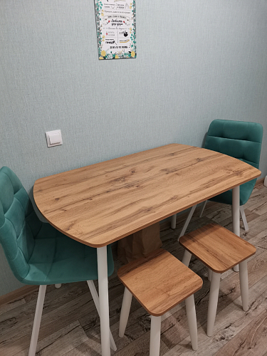 Стул на металлокаркасе Чилли синяя ткань / белый фото покупателя 1194