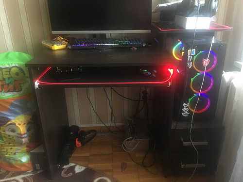 Стол компьютерный Джаз-24 правый белый фото покупателя 31