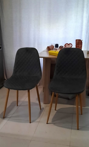 Стул на металлокаркасе Capri dark beige / white фото покупателя 121