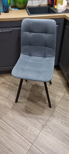 Стул на металлокаркасе Чилли К темно-серый (velutto 32) / черный фото покупателя 305