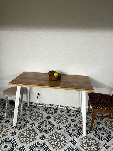 Стол Тринити Лофт 120 25 мм черный матовый / дуб делано темный фото покупателя 197