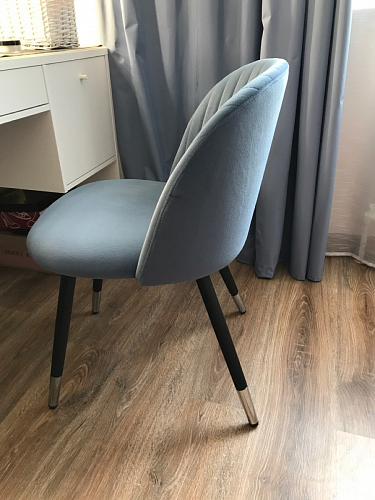 Стул на металлокаркасе Gabi 1 light purple / black / gold фото покупателя 244